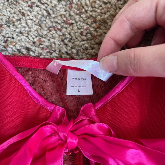 Vintage Victoria’s Secret Babydoll Top Bow Tie L EUC Sabrina Carpenter Outfit - Picture 6 of 8